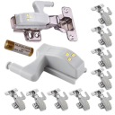 10x ПЕТЛЯ ДЛЯ ПОДСВЕТКИ ШКАФА, 3 СВЕТОДИОДА + БАТАРЕЯ