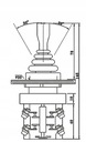 ДЖОЙСТИК ЭЛЕКТРИЧЕСКИЙ МАНИПУЛЯТОР 4 ПОЛОЖЕНИЯ 30 мм