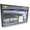 TOKAREV TT РЕПЛИКА ОРУЖИЯ ASG. Металлический пистолет для шариков с глушителем и мишенями