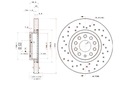 BREMBO DISCOS DE FRENADO 2SZT. NAWIERCANE PARTE DELANTERA AUDI A1 A3 Q2 Q3 TT 