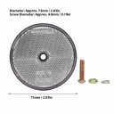 4PCS SAFETY ODTWARZACZE ЧЕРВОНІ OKRAGE 72 MM DIA Z БОЛТ DO КОРОБКИ QA  (18362528045) фото min 6