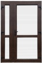 НАРУЖНЫЕ ДВЕРИ ПВХ ОРЕХ 140x210 ДВУСТОРОННИЙ