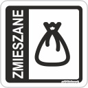 НАКЛЕЙКА на мусорное ведро СМЕШАННЫЕ ОТХОДЫ 15 см