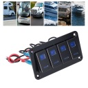 ПАНЕЛЬ ПЕРЕКЛЮЧАТЕЛІ WODOODPORNYCH 4 GANG Z PODSWIETLENIEM LED (СВІТЛОДІОД) ЧОРНИЙ IP65 DO SILNIKOW  (18415202201) фото min 8