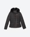 ZARA — Пуховик на меху черный — S