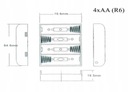 KOSZYK NA BATERIE 4x AA R6 WYLACZNIK POJEMNIK