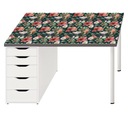 Защитный коврик для стола Ikea 105см цветы птицы