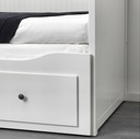 IKEA HEMNES Łóżko rozkładane BIAŁE 2 materace Powierzchnia spania 80x200