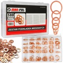 МЕДНЫЕ ШАЙБЫ УПЛОТНИТЕЛЬНЫЕ НАБОР МЕДНЫХ ШАЙБ 580ШТ.