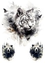Сильные временные татуировки Большой выбор дизайнов Bear Tiger TM260