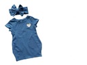 Синее платье-туника By Mimi с короткими рукавами 128