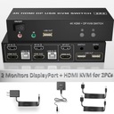 ПЕРЕКЛЮЧАТЕЛЬ KVM ПЕРЕКЛЮЧАТЕЛЬ HDMI 2 РАЗДЕЛИТЕЛЯ 4 ПОРТА