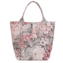 РОЗОВАЯ СУМКА С ЦВЕТАМИ КОЖАНАЯ СУМКА-ШОППЕР VERA PELLE