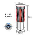 LUZ P21W DIODO LUMINOSO LED XSTORM ROJO PIE CAN BA15S 