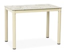 ДАМАР Стол 100х60 кремовый стекло СИГНАЛ