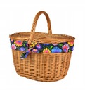 Плетеная КОРЗИНКА ДЛЯ ПИКНИКА + овальная ВСТАВКА