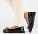 Женские кожаные туфли на платформе FILIPPO DP4682/24 слипоны черные 40