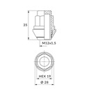 PUERCAS PARA ORIGINALES DISCOS ALUMINIO FORD FOCUS FIESTA KUGA MONDEO 