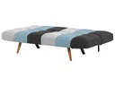 Sofa kanapa rozkładana szaro-niebieska Głębokość mebla 79 cm