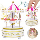 КАРУСЕЛЬНАЯ РОЖДЕСТВЕНСКАЯ МУЗЫКАЛЬНАЯ ШКАТУЛКА 11 Х 18 СМ ДЛЯ УКРАШЕНИЯ ИЛИ В ПОДАРОК