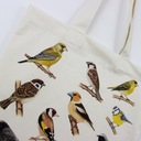 Bavlnená nákupná taška s potlačou vtákov Kolekcia Ptaki Polski