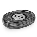 NOWOCZESNA MYDELNICZKA ŁAZIENKOWA CZARNA ODPŁYW WYTRZYMAŁA STYLOWA TRWAŁA