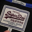 SUPERDRY _ MARKOWY CIEPŁY SWETER Z LOGO _ L/XL Kolor czarny