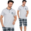 МУЖСКАЯ ПИЖАМА С КОРОТКИМ РУКАВОМ/ШОРТЫ/ХЛОПОК/КАРМАН