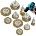 ЩЕТКИ ИЗ ЛАТУННОЙ ПРОВОЛОКИ ДЛЯ ОТВЕРТОК И ДРЕЛ НАБОР ИЗ 10 СТАЛЬНОЙ ПРОВОЛОКИ