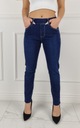 WYGODNE SPODNIE DAMSKIE JEANSOWE W GUMKĘ Plus Size Blue Marka inna