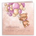 ПРИГЛАШЕНИЯ НА КРЕСТИЕ И ДЕНЬ РОЖДЕНИЯ ДЕВОЧКИ 10 шт (+конверты)