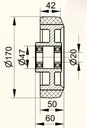 170X50 RUEDA PALECIAK JUNGHEINRICH AM22 50303620 