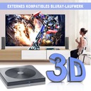 Внешний записывающий проигрыватель Blu-ray DVD, портативный USB 3.0 Type-C