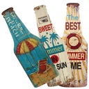 ДЕРЕВЯННЫЙ КУЛОН БУТЫЛКА «ПЛЯЖ» 3 ШТ.