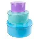 НАБОР КРУГЛЫХ МЕТАЛЛИЧЕСКИХ БАНОК, 3 ШТ.