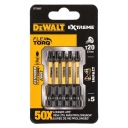 5 ударных бит Torsion TX20 57 мм DT7395T