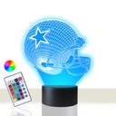 3D светодиодная настольная лампа для регбийного шлема, 16 цветов