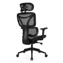 Эргономичное вращающееся офисное кресло черного цвета, множество регулировок. Комфорт и стиль.