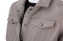 Dámska kožená bunda typu Katana Béžová Prírodná koža DORJAN DRI077 XS Rukáv dlhý rukáv