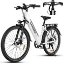 Женский/мужской электрический велосипед Samebike 500 Вт 15 Ач 27,5 дюйма 80 км белый