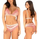 Комплект Bloomys из бело-розового кружева L/XL Obsess