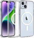 чехол/кейс Apple iPhone 13|14 PREMIUM бесцветный + закаленное стекло