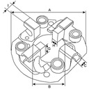 SOPORTE DE ESCOBILLAS ARRANCADOR MITSUBISHI ASTRA 