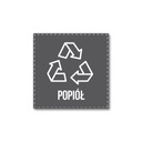 Наклейка сегрегация вторичной переработки ASH 5см