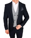 Czarna elegancka marynarka meska slim 6107 - 54
