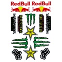 Моторные мотоциклетные велосипедные наклейки Monster Redbull Fox Rockstar