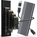 OBUDOWA ADAPTER NA DYSK SSD M2 NVME PCIE 2W1 USB 3.0 USB-C 3.1 KIESZEŃ M.2