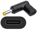 WTYK ADAPTER PRZEJŚCIÓWKA Z 4.8x1.7MM DO HP COMPAQ NA KABEL USB-C PD KĄTOWY