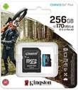 Карта памяти Micro SD SDXC 256 ГБ KINGSTON Go! Плюс 170 МБ/С ДЛЯ КАМЕРЫ ДРОНА