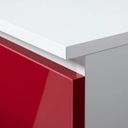 Детский письменный стол 90 см, белый красный ящик